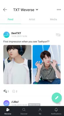 Weverse android App screenshot 5